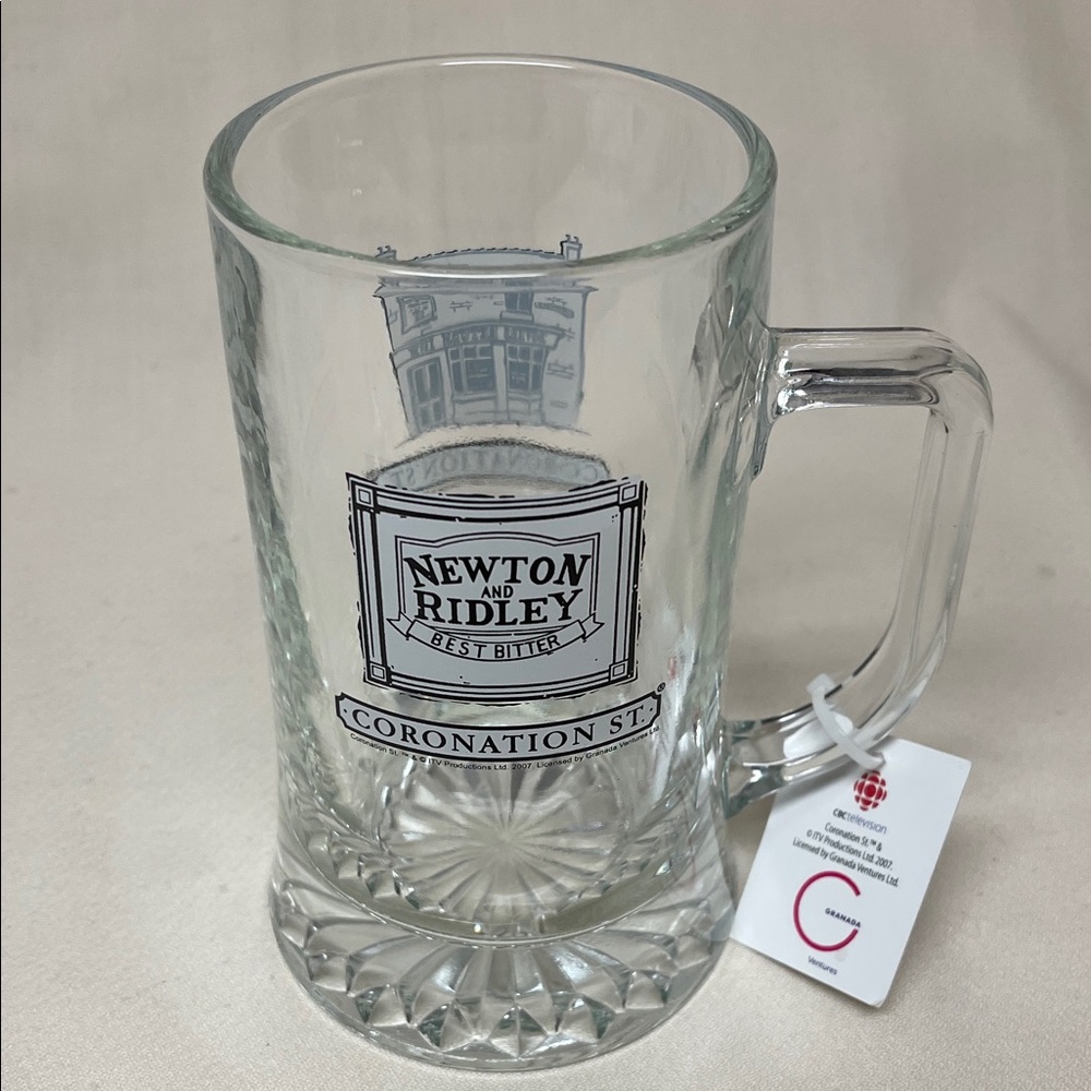 Coronation St. Glass Beer Mug